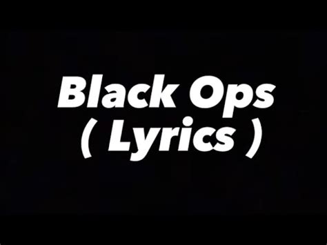 black ops lyrics|black ops lyrics kyle richh.